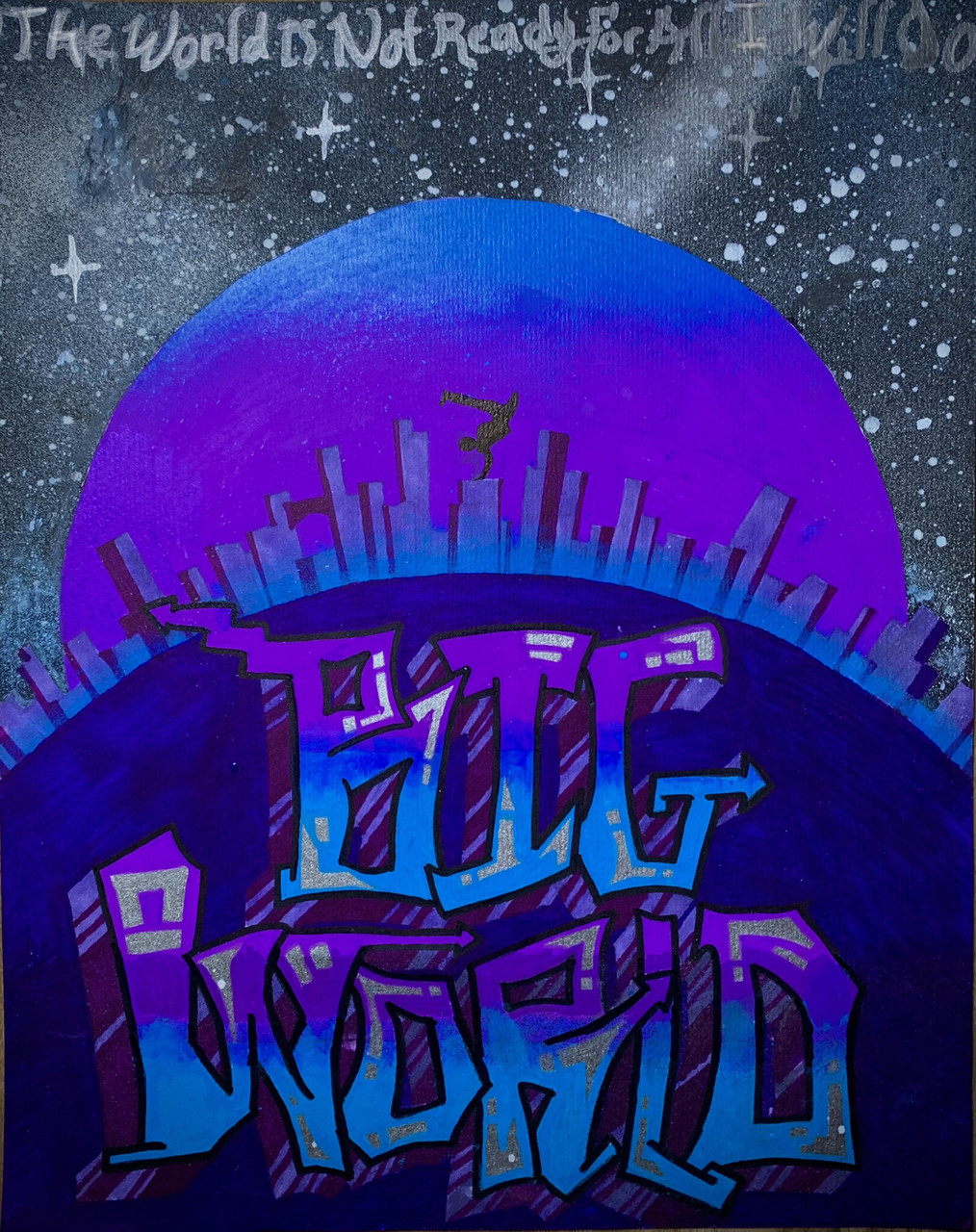 Mixed Media - Big World by Avery J.