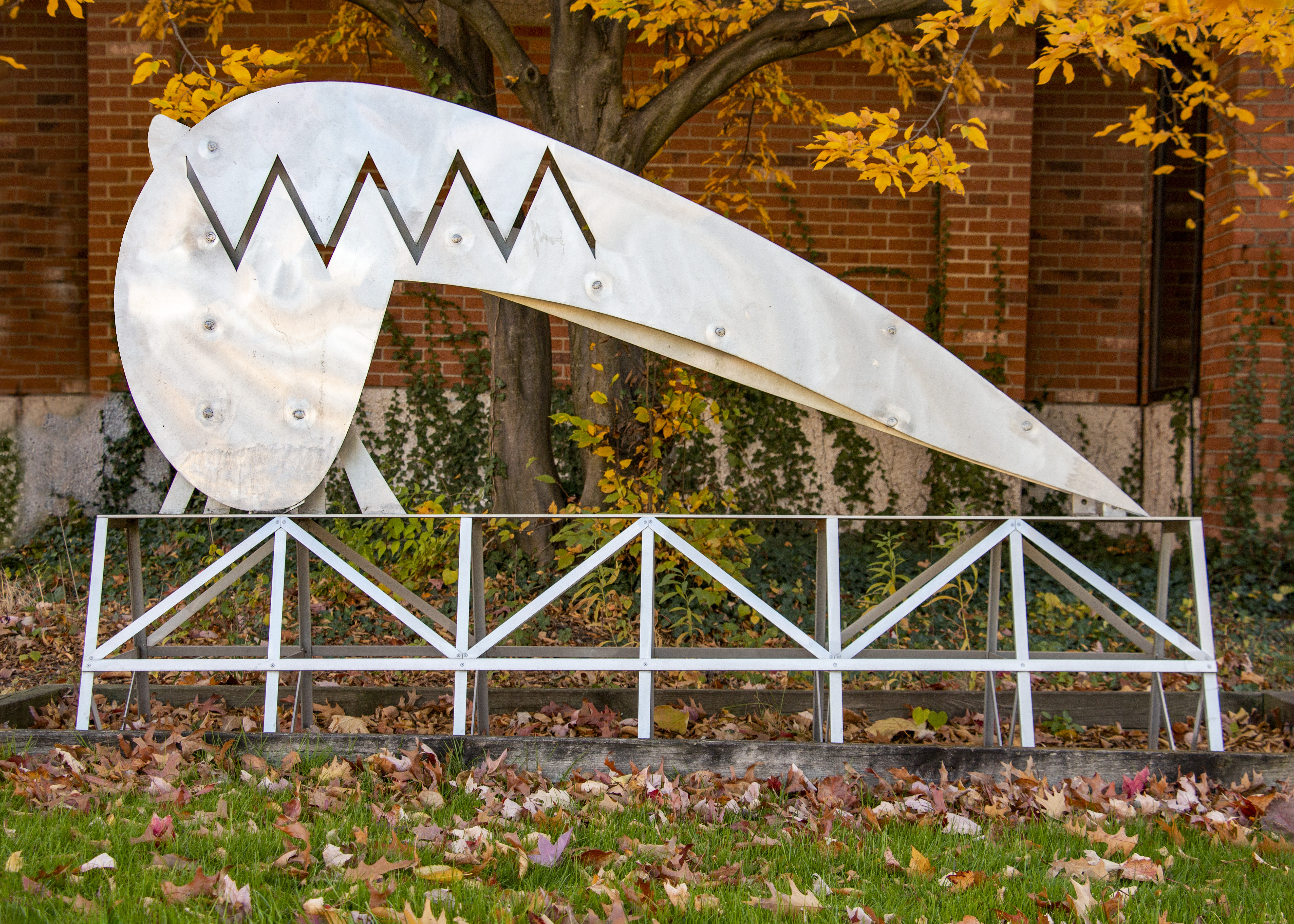 outdoor statue Amalgum by artist Charles William McGee